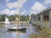 Claude Monet The road bridge at Argenteuil oil painting reproduction